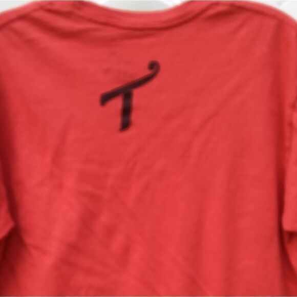 TITS Two in The Shirt Graphic Crew Neck Tee Shirt Sz M Red Short Sleeve - Picture 5 of 5